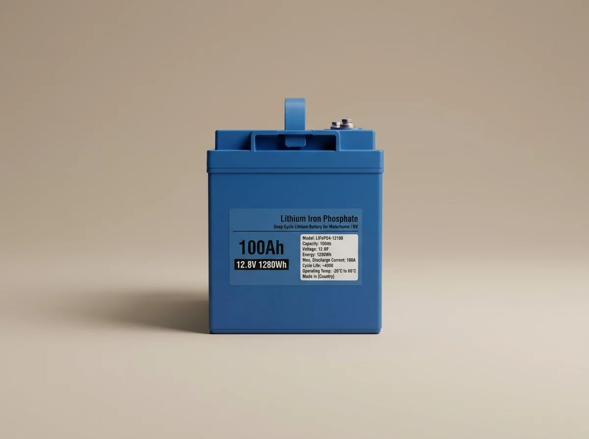 Batterie lithium 100Ah vue de profil