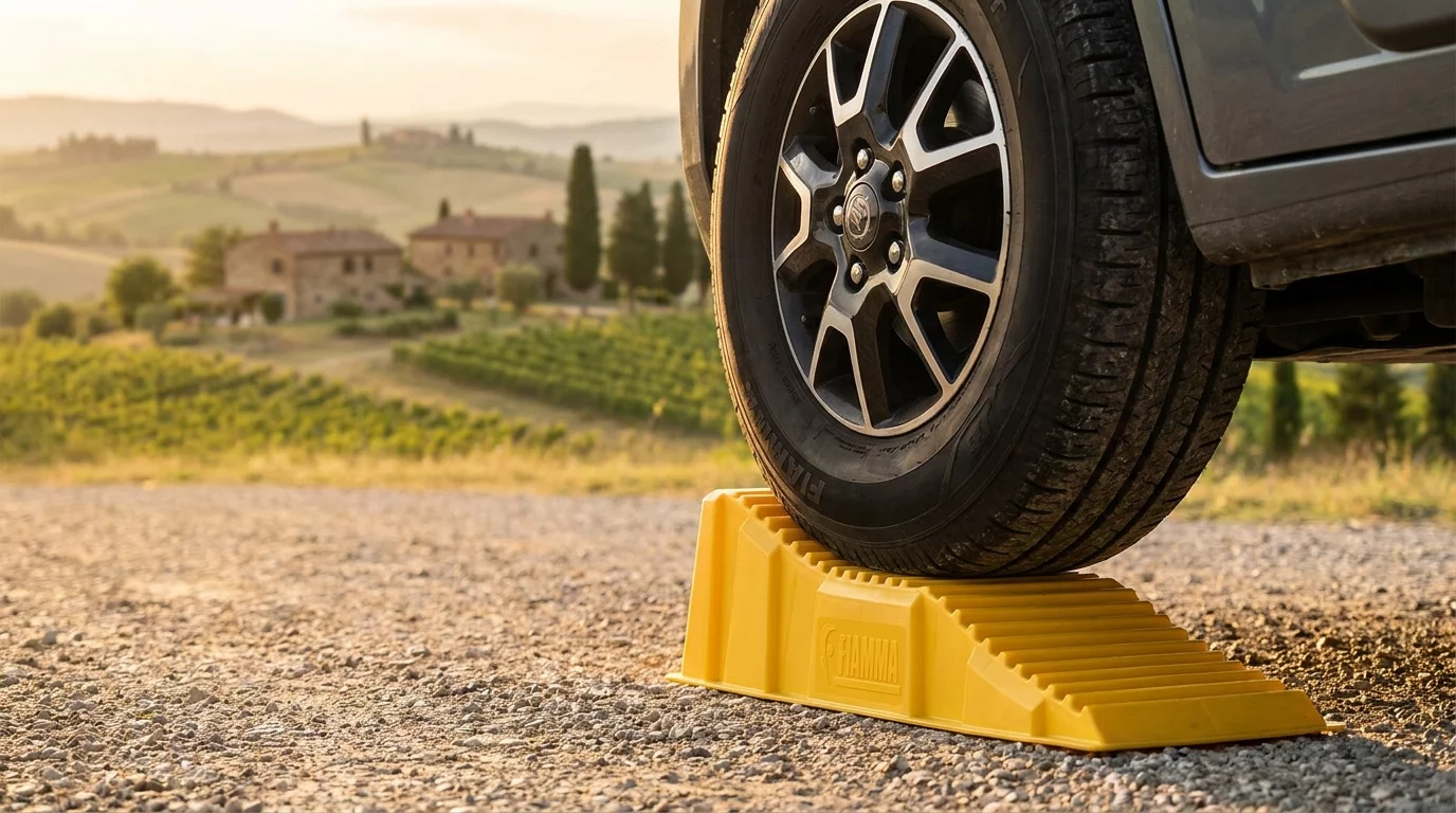 Cales Fiamma sous roue de camping-car