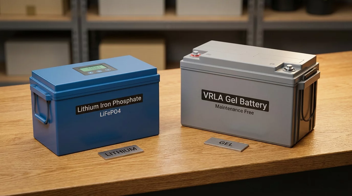 Comparaison visuelle batterie lithium et gel